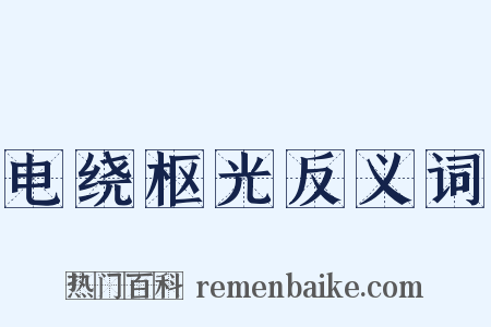 电绕枢光反义词是什么意思的图片